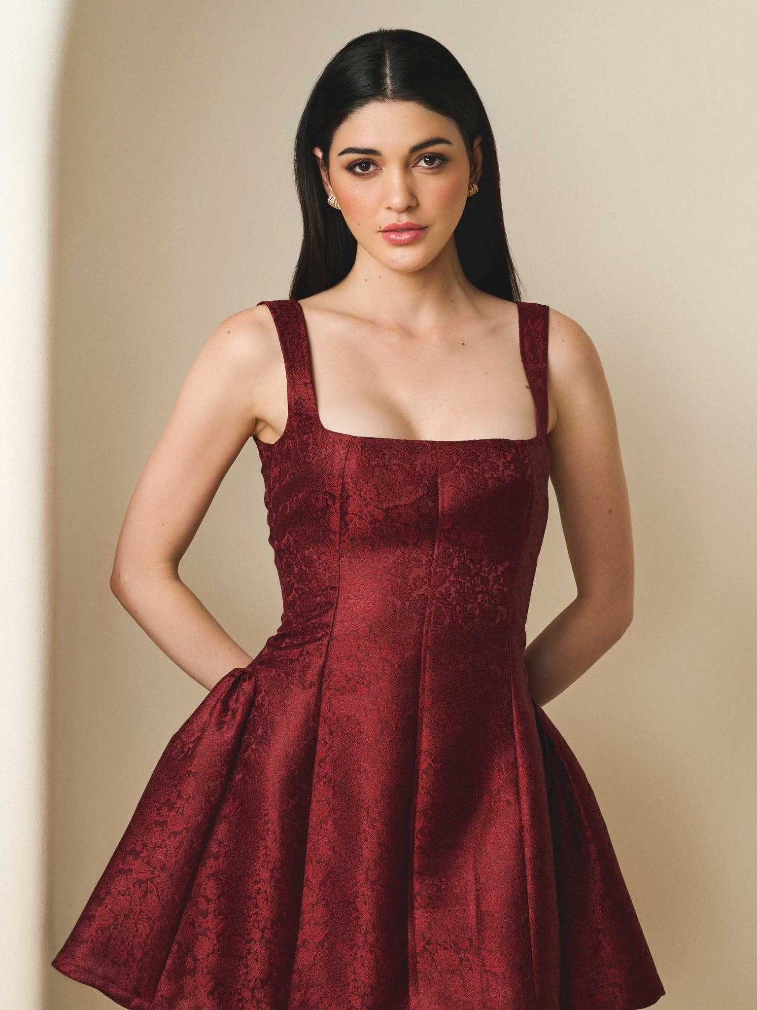 Bordeaux Bloom Dress for Women