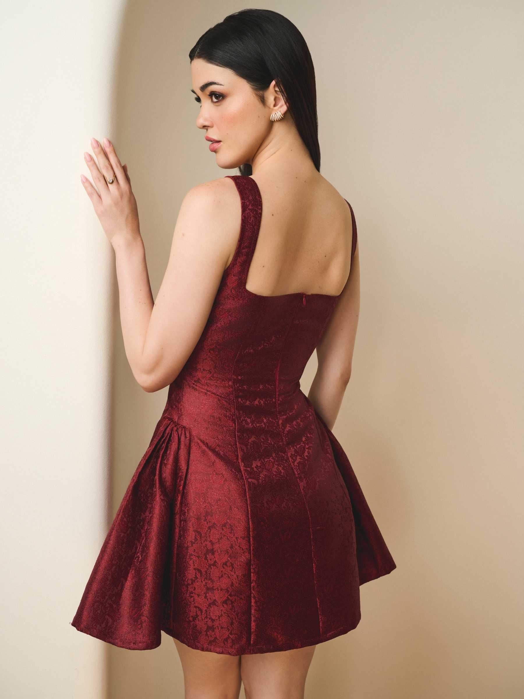 Bordeaux Bloom Dress