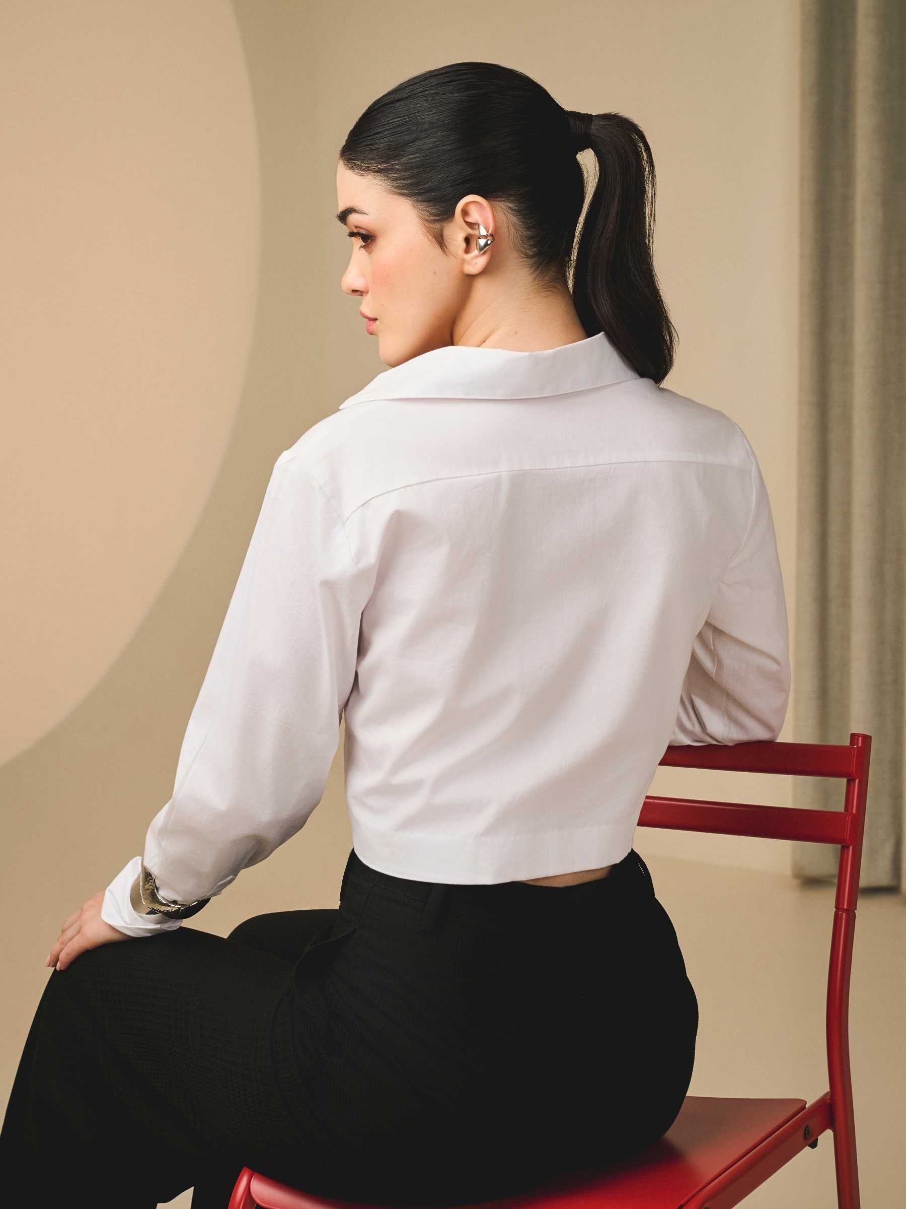 Sculpted White Shirt