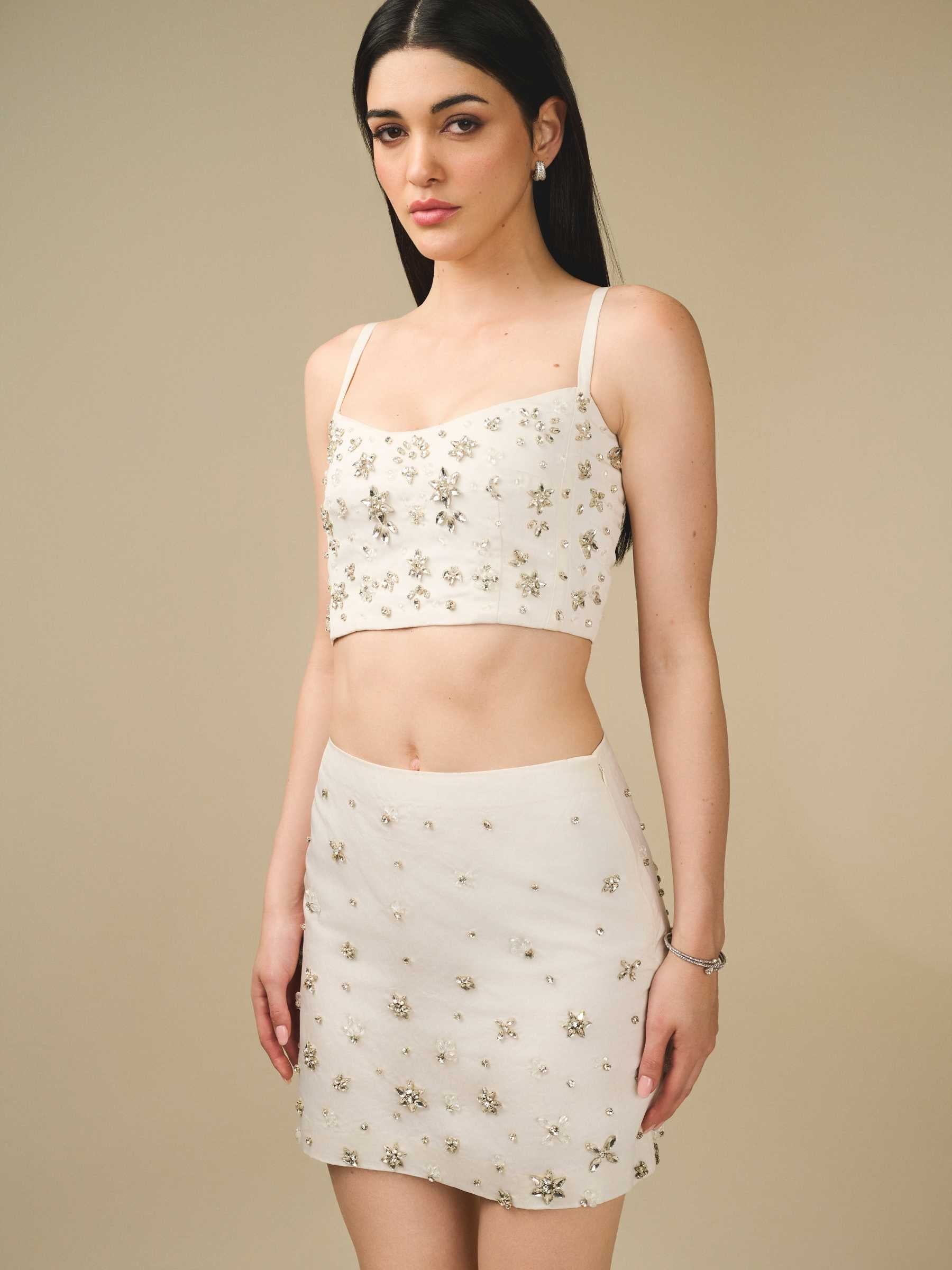 Ivory Muse Mini Skirt