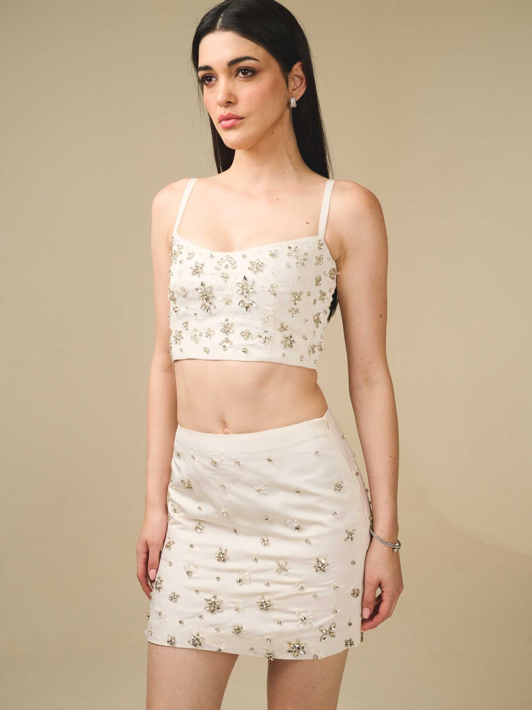 Ivory Muse Mini Skirt