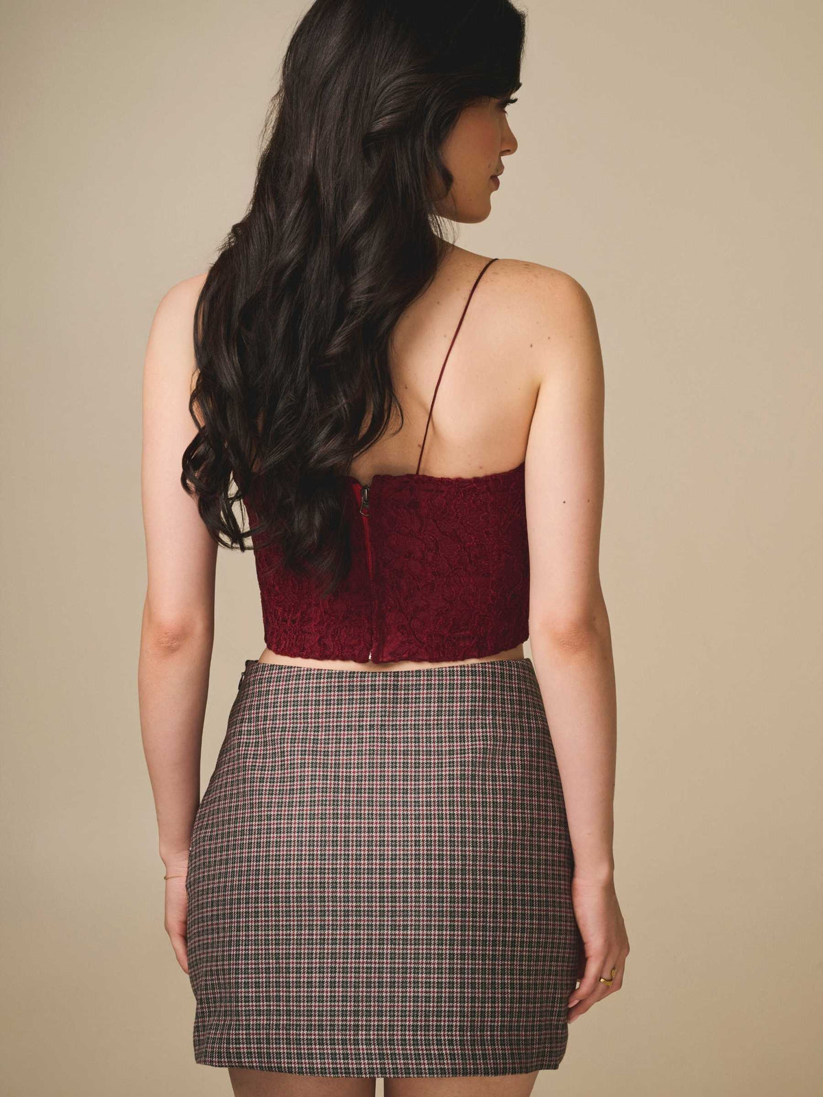 Check Mini Skirt