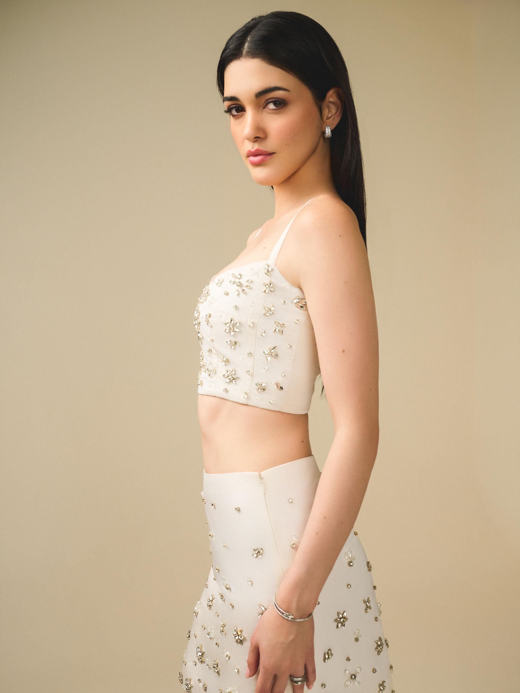 Designer ivory top for women